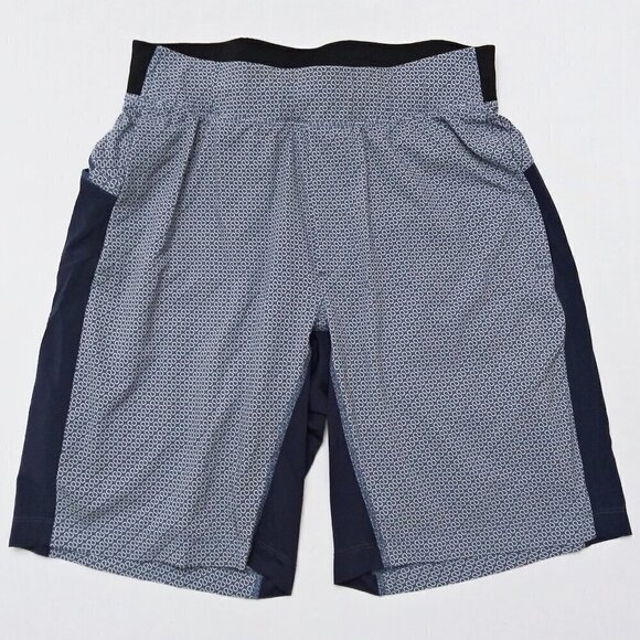 LULULEMON T.H.E Short 9" LINER Logo Print Performance Training Gym Shorts Sz M - Picture 1 of 9